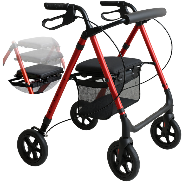 Rollator mit Höhenverstellbarem Sitz Klappbar Leicht