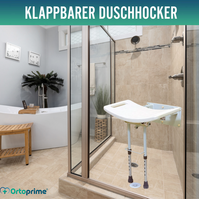 Klappbarer Wandhocker für Duschen | 2 Varianten