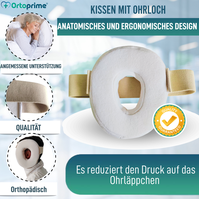 Antidekubitus Ohrkissen mit Aussparung Verstellbar