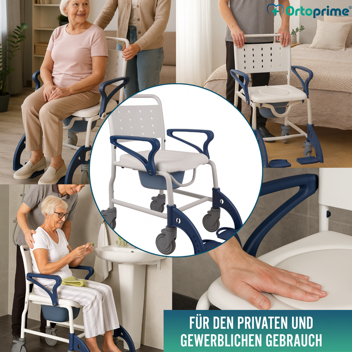 Dusch WC Stuhl Erwachsene Mit Klapparmen & Füßen | WC