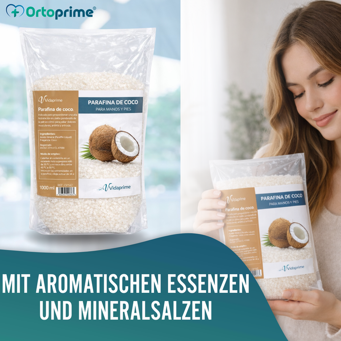Antioxidatives Paraffinpaket für Hände und Füße 3000 ml | Kokosnuss
