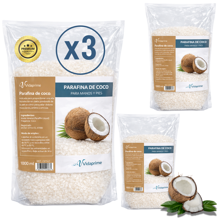 Antioxidatives Paraffinpaket für Hände und Füße 3000 ml | Kokosnuss