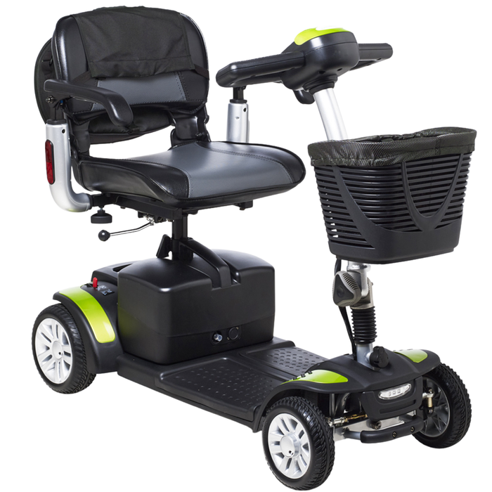 Kompakter Elektro-Scooter mit Heckrucksack