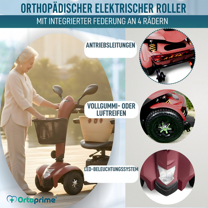 Elektro-Scooter der Neuesten Generation | Große 24cm Räder