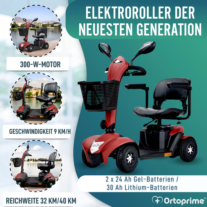 Elektro-Scooter der Neuesten Generation | Große 24cm Räder