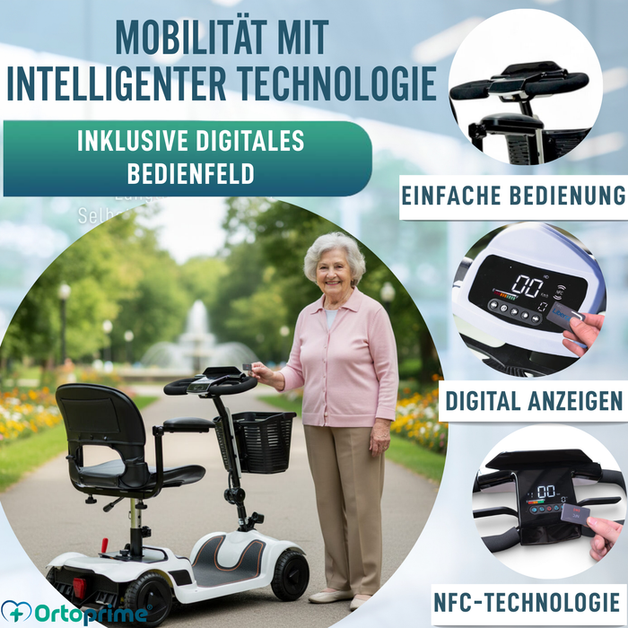 Scooter Électrique Intelligent avec NFC | 4 Roues