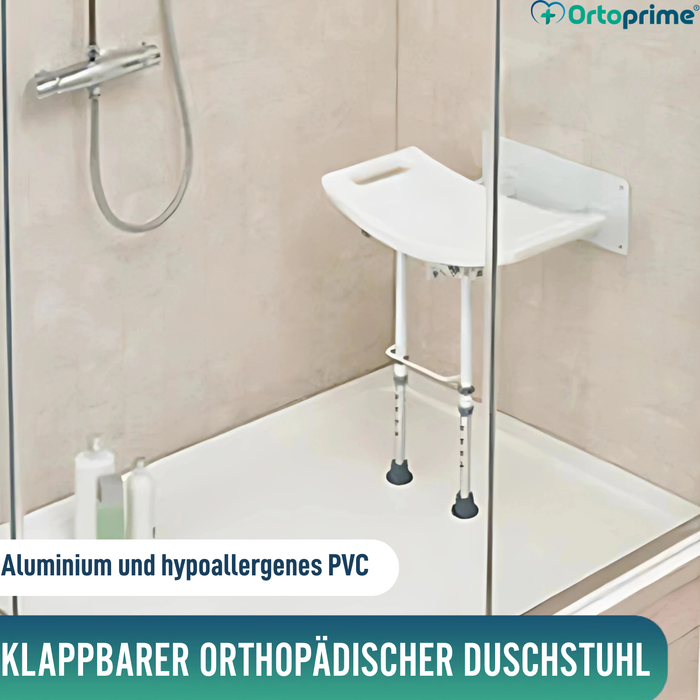 Klappbarer Wandhocker für Duschen | 2 Varianten