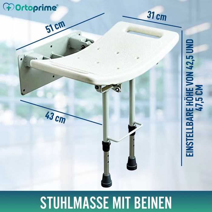 Klappbarer Wandhocker für Duschen | 2 Varianten