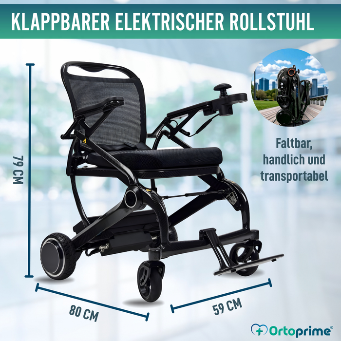 Elektrorollstuhl Ultrakompakt | Carbonfaser Leichtbau