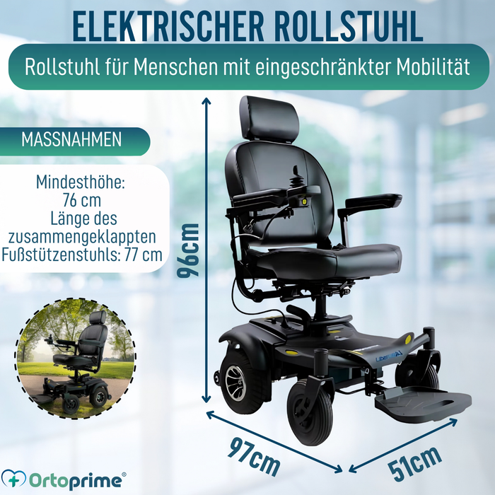 Elektrischer Rollstuhl Demontierbar mit Digitalem Joystick