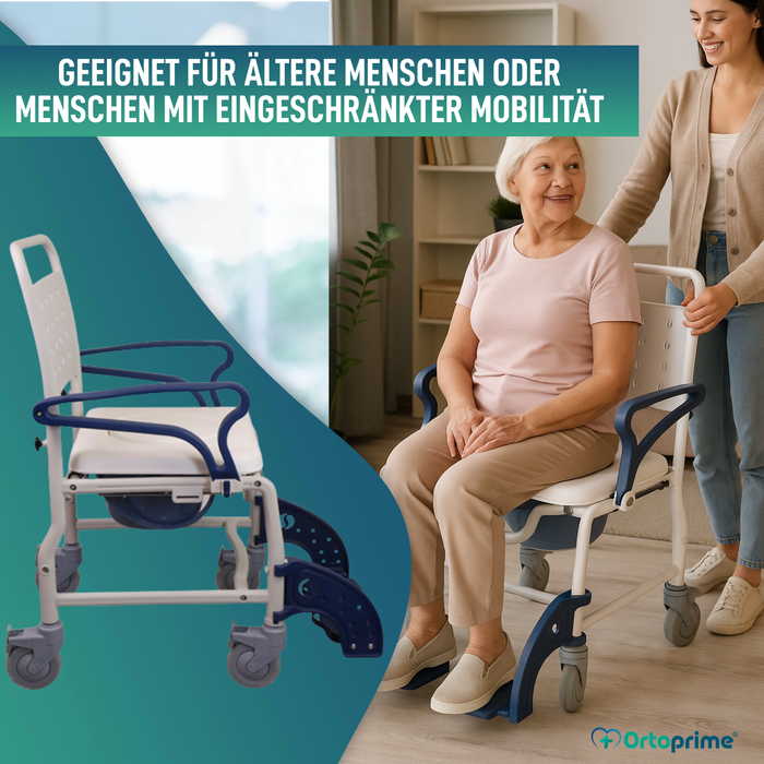 Dusch WC Stuhl Erwachsene Mit Klapparmen & Füßen | WC