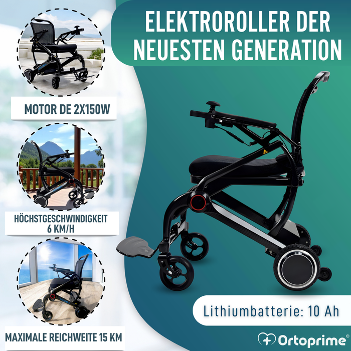 Elektrorollstuhl Ultrakompakt | Carbonfaser Leichtbau