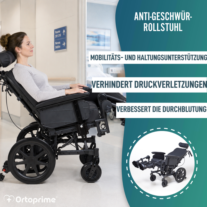 Positionierungsrollstuhl mit Kippfunktion | Anti-Dekubitus