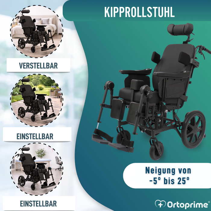 Positionierungsrollstuhl mit Kippfunktion | Anti-Dekubitus