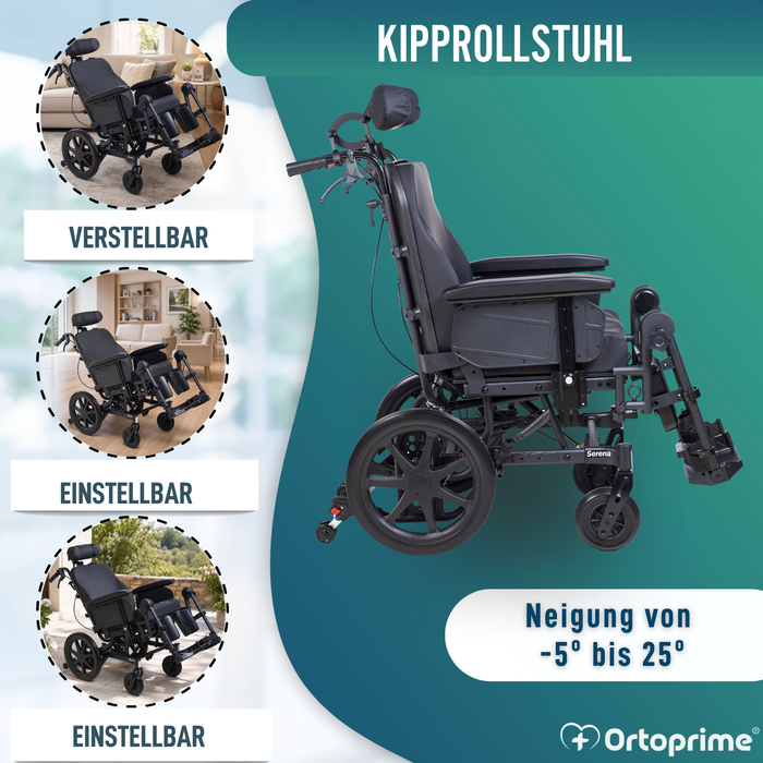 Positionierungsrollstuhl mit Kippfunktion | Anti-Dekubitus