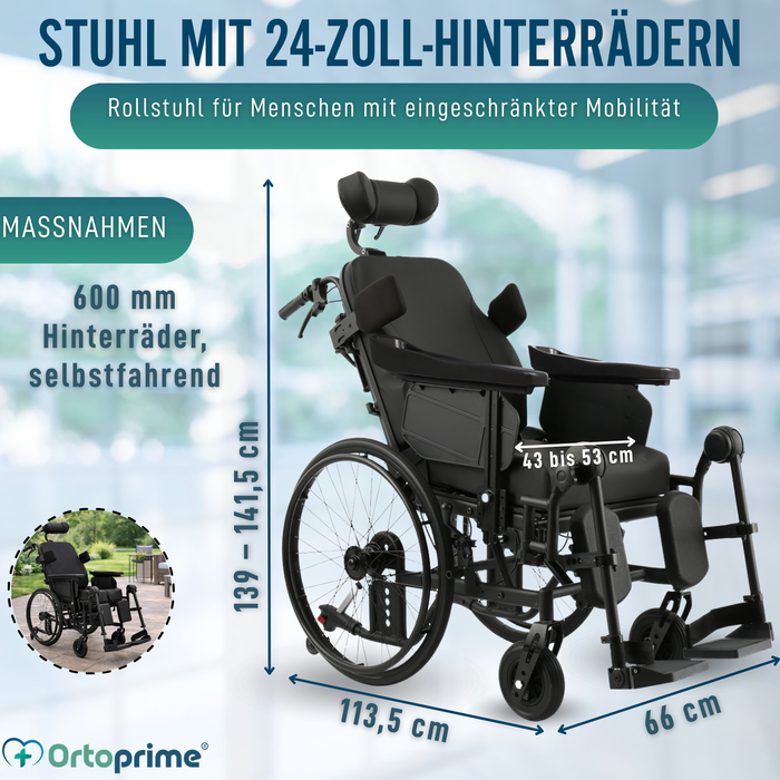 Positionierungsrollstuhl mit Kippfunktion | Anti-Dekubitus