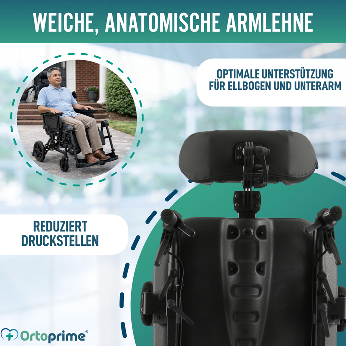 Positionierungsrollstuhl mit Kippfunktion | Anti-Dekubitus
