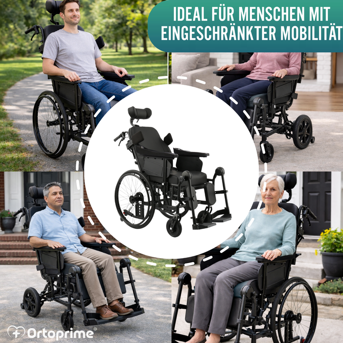 Positionierungsrollstuhl mit Kippfunktion | Anti-Dekubitus