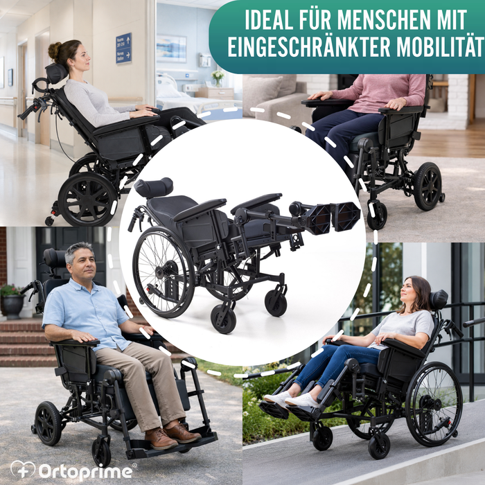 Positionierungsrollstuhl mit Kippfunktion | Anti-Dekubitus