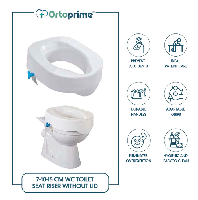 WC-Erhöhung ohne Deckel mit einer Höhe von 7-10-15 cm | Universelles Modell