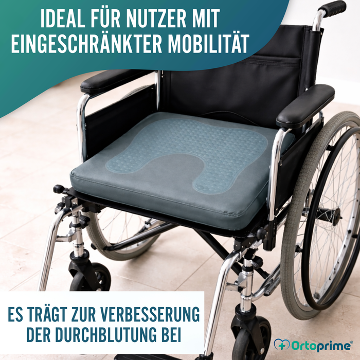 Antidekubitus Visco-Gel Sitzkissen Hufeisenform 85 kg/m3