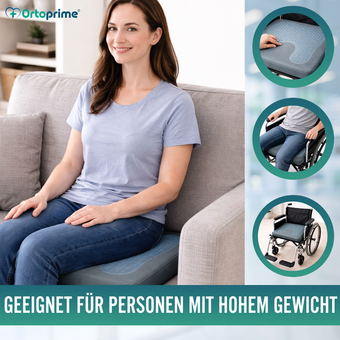 Antidekubitus Visco-Gel Sitzkissen Hufeisenform 85 kg/m3