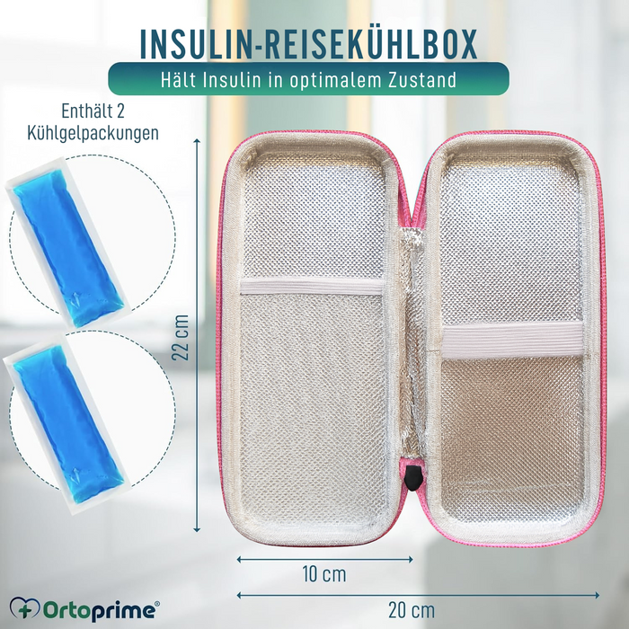 Diabetiker Tasche | Insulinbehälter mit Kaltpacks Inklusive