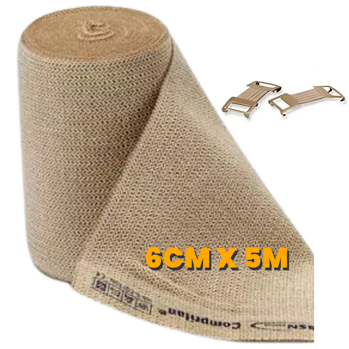 Kompressionsbandage aus elastischem Gewebe | 6 cm x 5 m