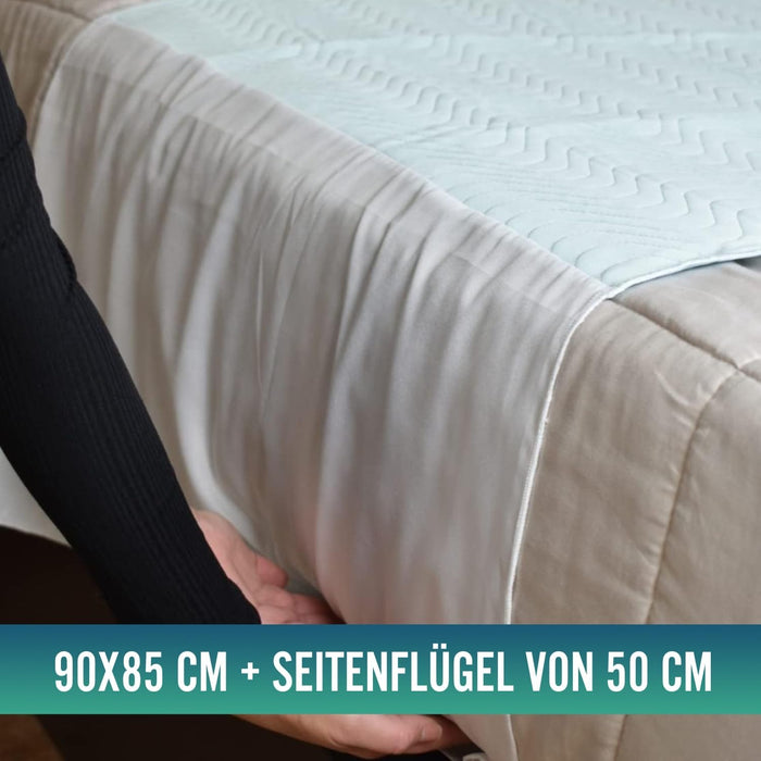 PACK 2 Wiederverwendbare ökologische saugfähige Matratzenauflagen für 90 cm Betten mit 3,15 Litern/m²