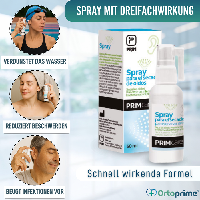 Ohrentrockenspray | Lösung mit Dreifachwirkung