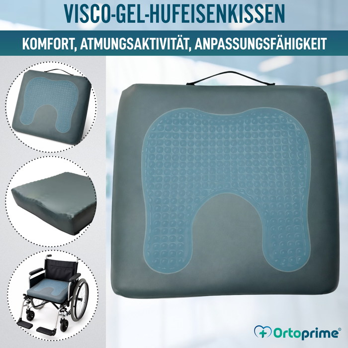 Antidekubitus Visco-Gel Sitzkissen Hufeisenform 85 kg/m3