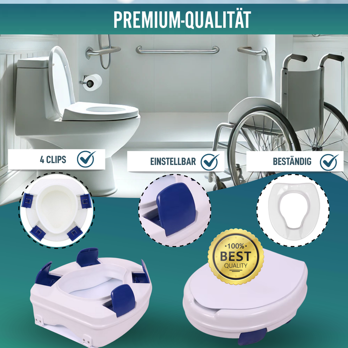 WC-Erhöher Erwachsene 11cm | Orthopädischer WC-Erhöher 4 Clips