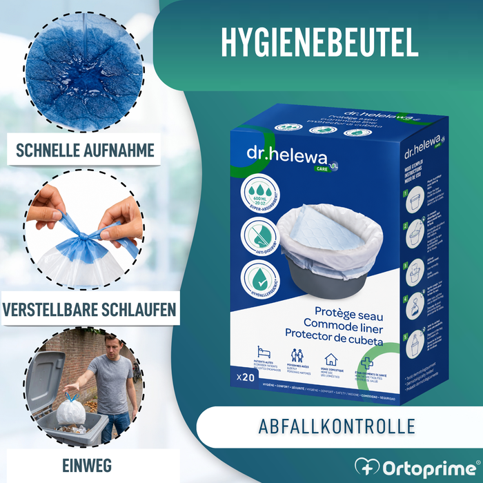 Einweg-Toilettensäcke Saugfähig | 20 Stück Pack