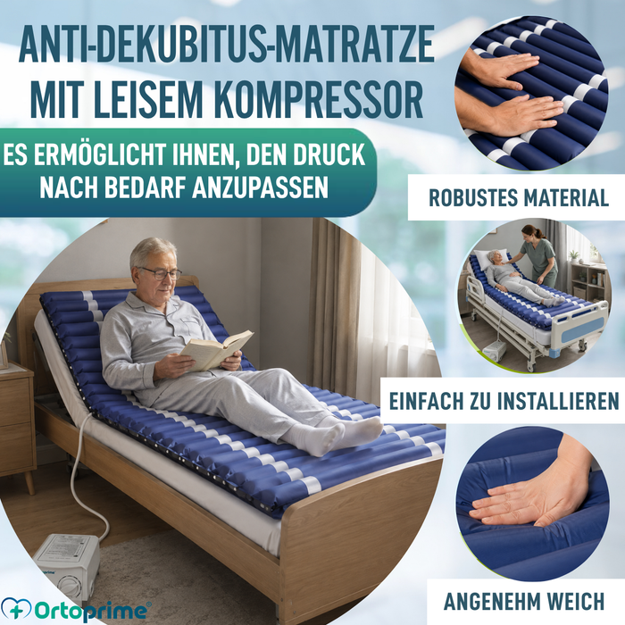 Matratze mit MAXIPLUS-Kompressor gegen Dekubitus