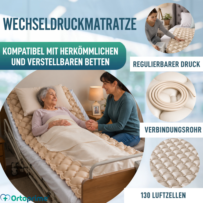 Anti-Dekubitus Luftmatratze mit Kompressor Confort Care —