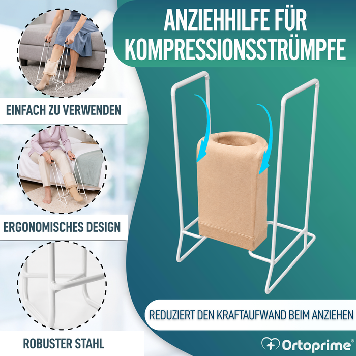 Strumpfanzieher und Kompressionsstrümpfe | Hilfsmittel zum Ankleiden