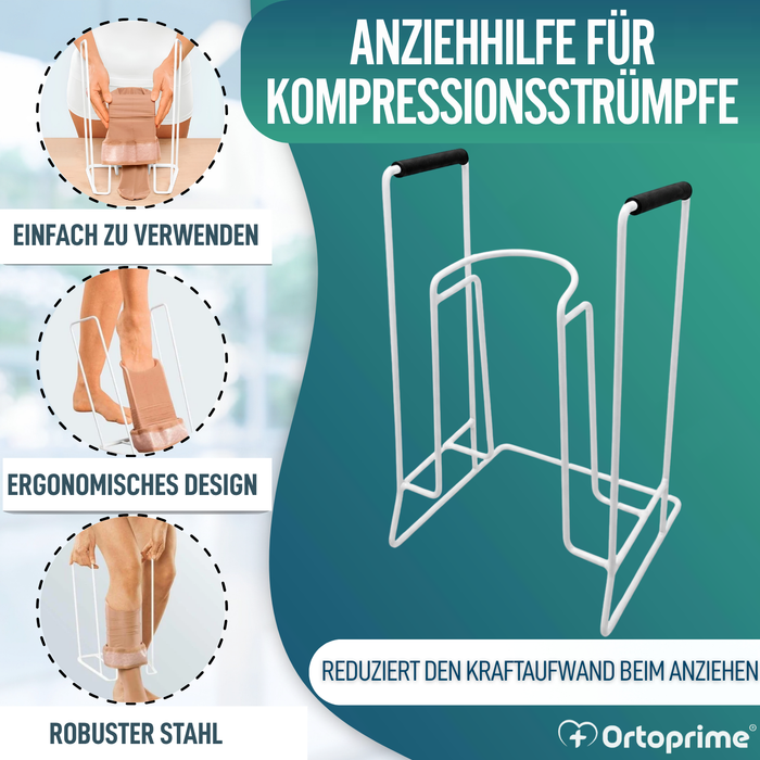 Schuhanzieher für Kompressionsstrümpfe und Socken | Mit Sockel