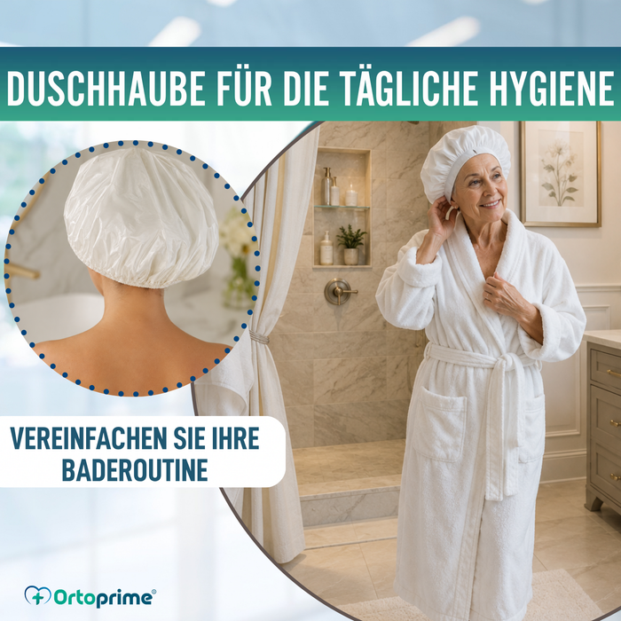 Wiederverwendbare Duschhaube Waschbar Atmungsaktiv | Einheitsgröße