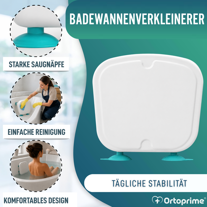 Reduzierender Badewannenständer mit Saugnäpfen | Anpassbar