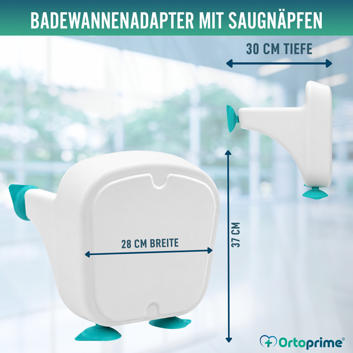 Reduzierender Badewannenständer mit Saugnäpfen | Anpassbar
