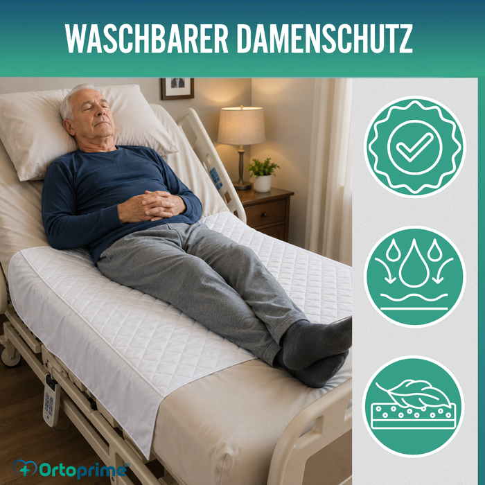 Waschbare Umweltfreundliche Saugfähige Matratzenauflage 90cm 3,15 Liter/m2