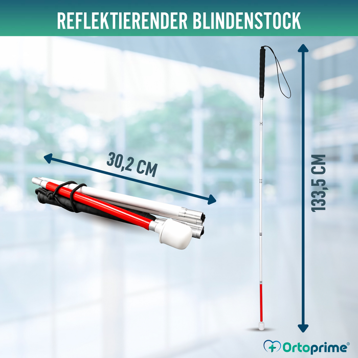 Faltbarer Blindenstock aus Aluminium