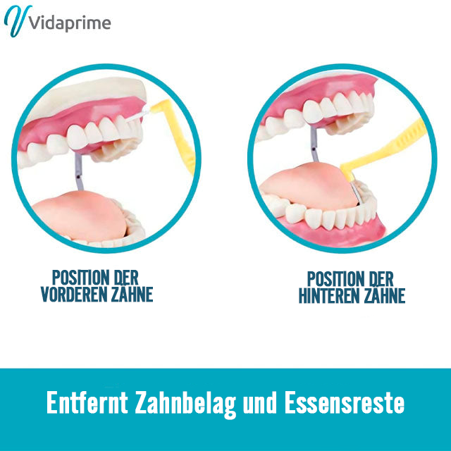 Extrafeine Interdentalbürsten mit rutschfestem Griff | Packung mit 20 Stück