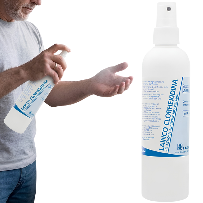 Chlorhexidin 2% Antiseptisches Spray | Wässrige Lösung 250ml