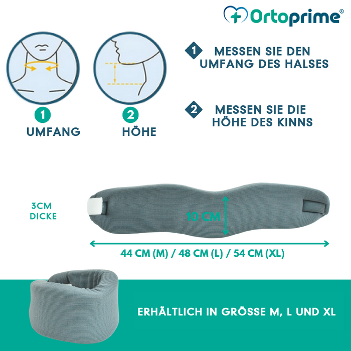 Weicher ergonomischer Halskragen mit verstellbaren Bändern