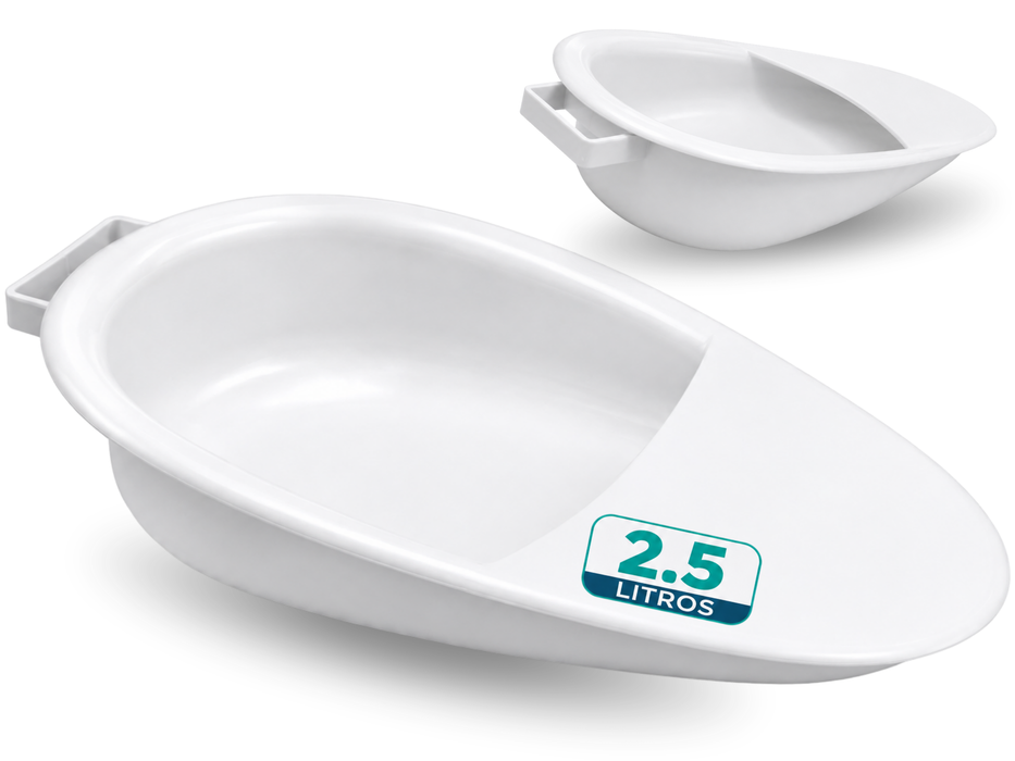 Steckbecken für Erwachsene 2,5 L | Urinflasche Unisex für Bett