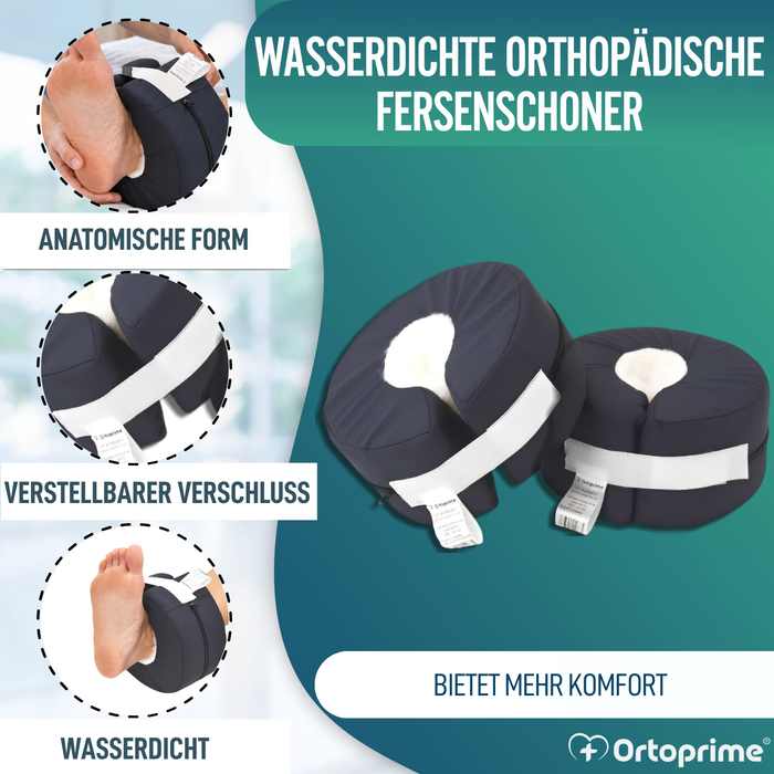 Runde Antidekubitus Fersenschoner Verstellbar und Wasserdicht | Ellbogen und Füße