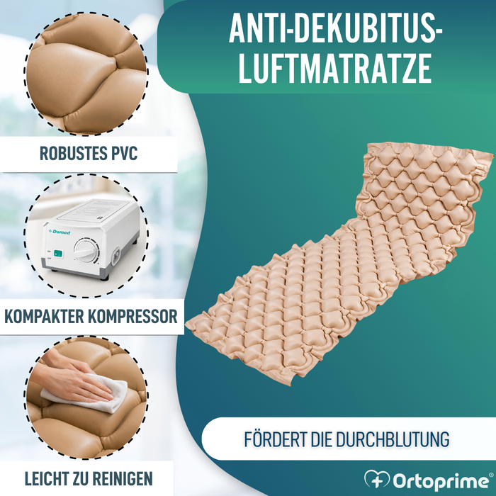 Antidekubitusmatratze mit Kompressor und Luftwechselzellen