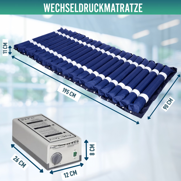 Matratze mit MAXIPLUS-Kompressor gegen Dekubitus
