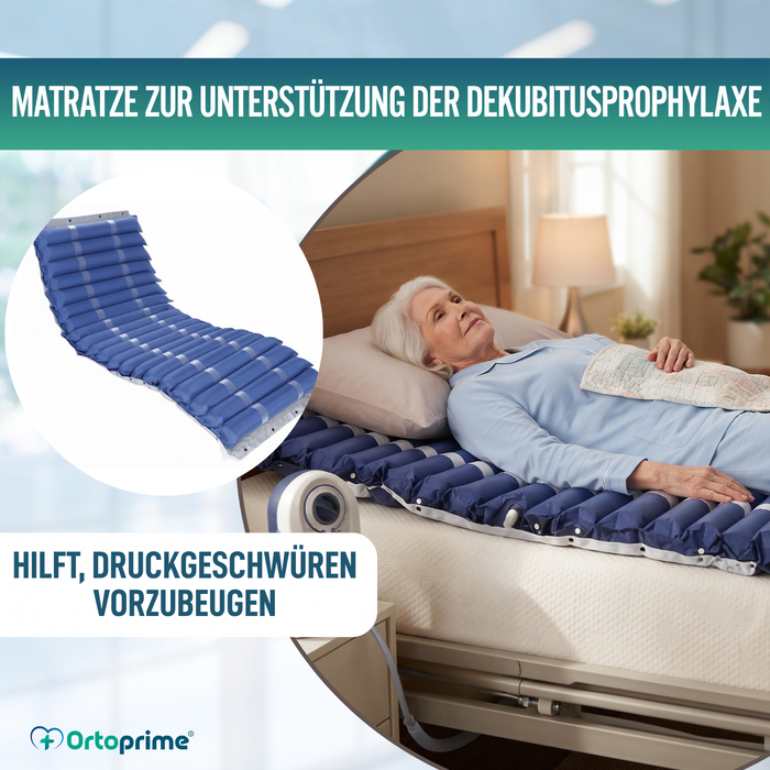 Antidekubitusmatratze mit austauschbaren Zellen und Kompressor